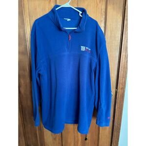 Blue New York Giants Pullover Quarter Zipper Size XL